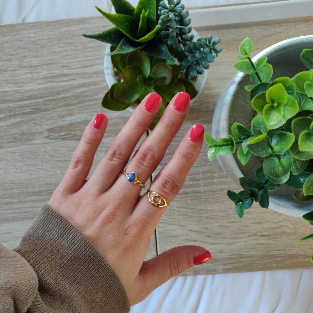 3/$20 LAPIS LAZULI CRYSTAL RING